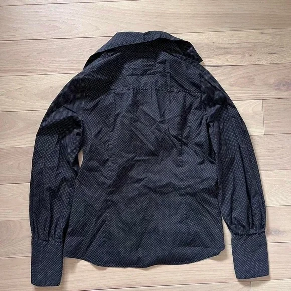 Vintage y2k Mexx Polka Dot Button Up Long Sleeve Blouse Womens Sz XXL preppy - Picture 7 of 8